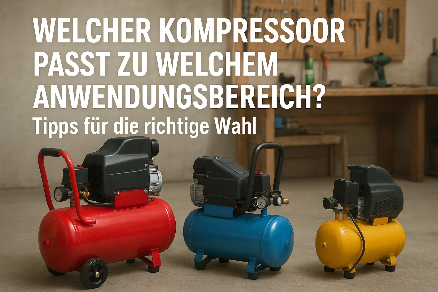 Welcher Kompressor passt zu welchem Anwendungsbereich? Tipps fuer die richtige Wahl