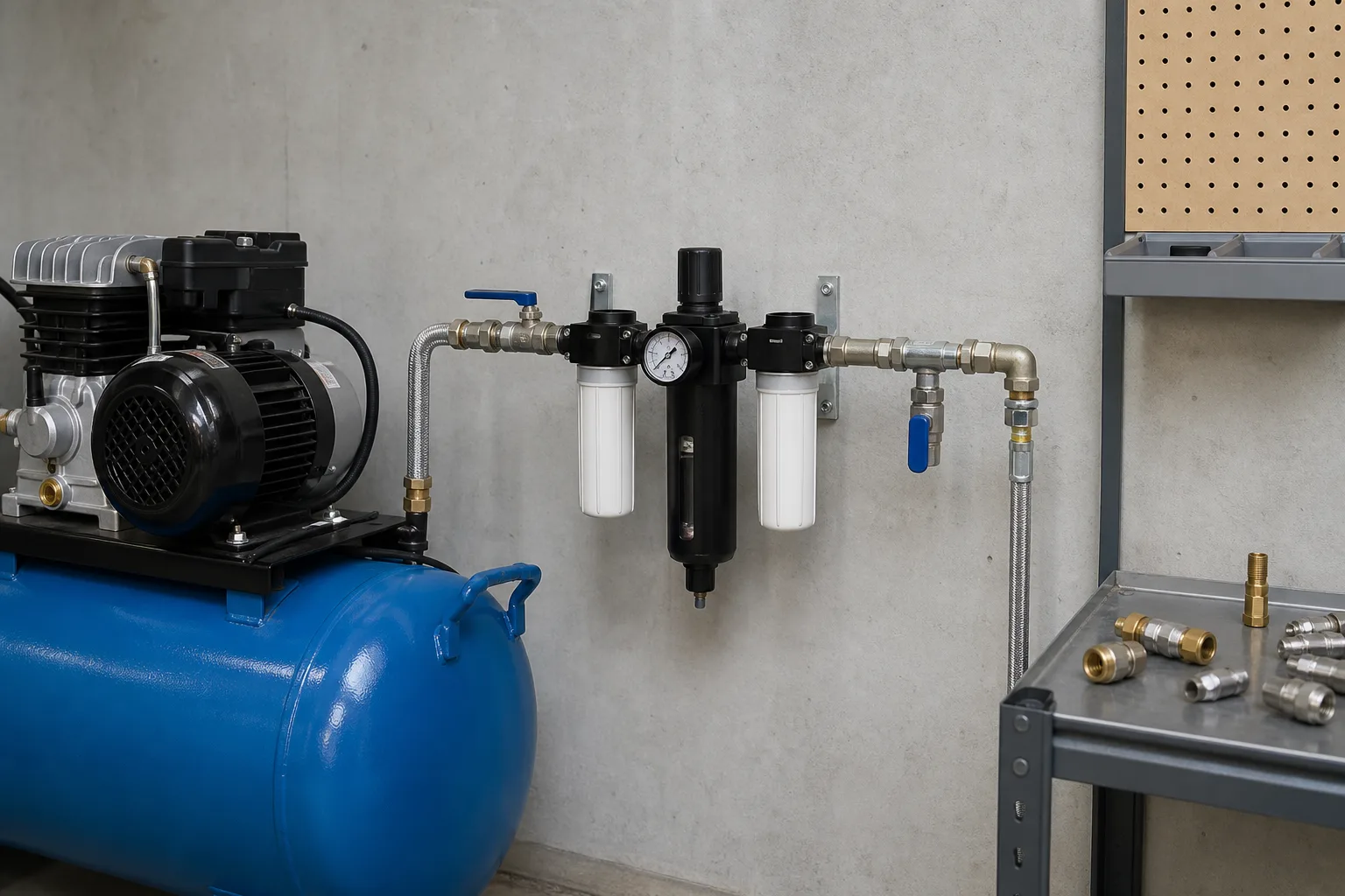 Trockner und Filteranlagen fuer Kompressoren selbst bauen und anschliessen